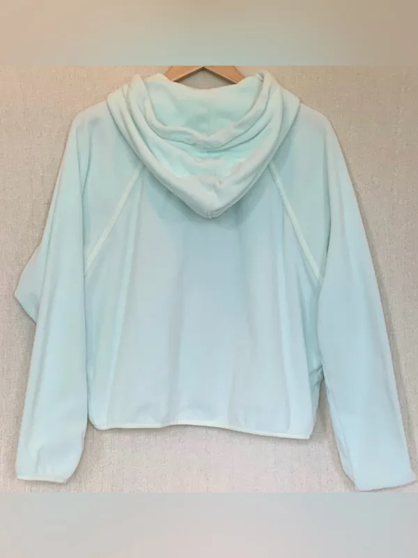 Free People Movement Dream Team Plush Fleece Hoodie in Icicle Sz Med Lightweight - Image 4