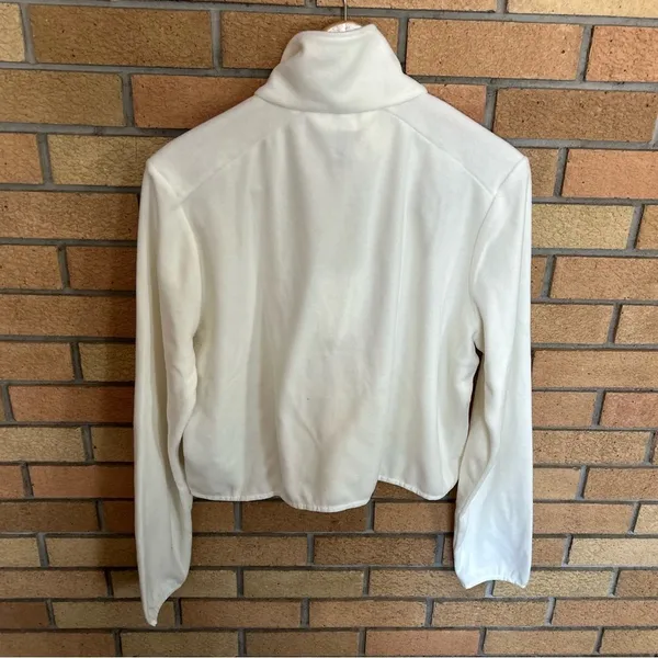 NWT Rains Thin Fleece Half Zip Pullover White/Cream Sweater Size Medium White - Image 6