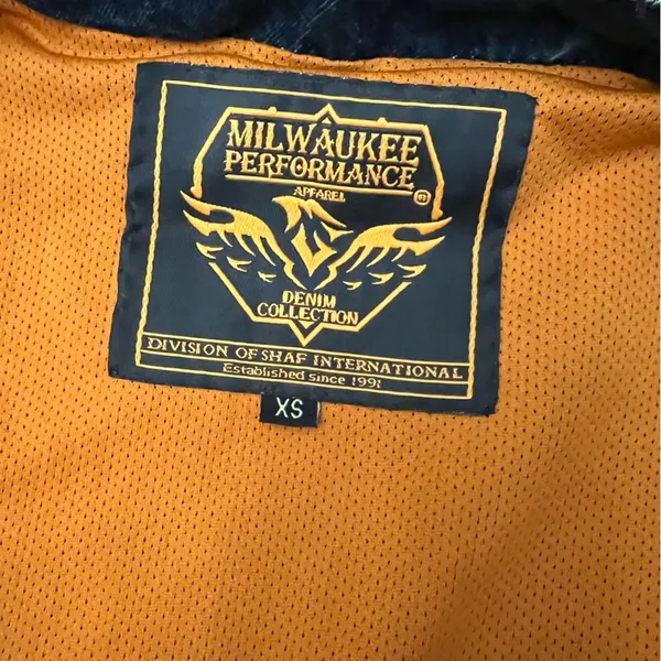 Milwaukee Leather XS Denim Women's Vest - Image 6