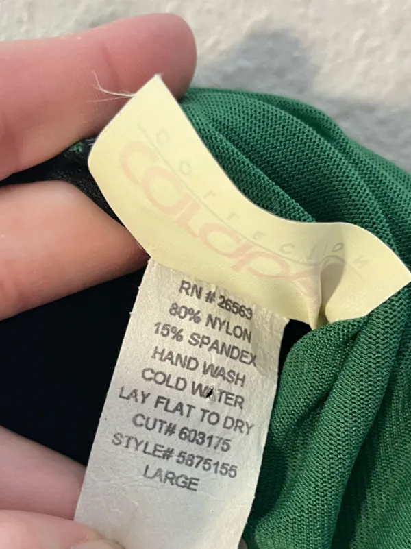 Vintage Carabella Collection Green Strapless Drop Waist Draped Midi Dress - Image 8