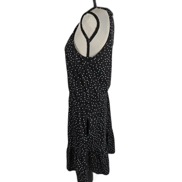 Women Unbranded Halter Dress Black White Polka Dot Size M - Image 2