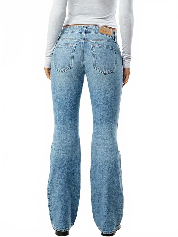 Pacsun Jade Low Rise Bootcut Jeans Double Button Light Blue NWT Atlanta Size 25 - Image 2