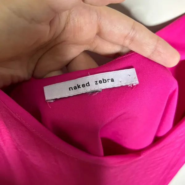 Naked Zebra Hot Pink Mini Shift Dress Sz M - Image 5