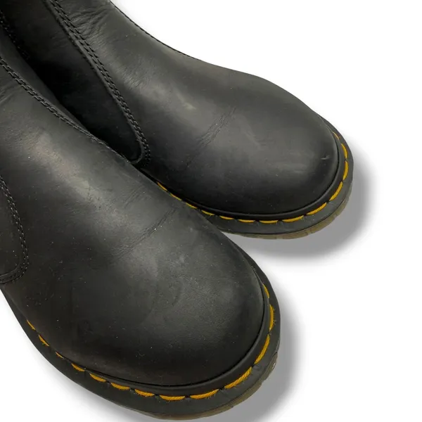 Dr. Martens 2976 Leonore‎ Chelsea Boots Womens 7 Black Faux Fur Lined Leather - Image 5