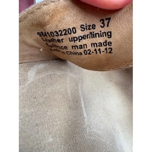 Dansko Slide Sandals Taupe Leather Double Buckle Platform Wedge Casual Size 37 - Image 7