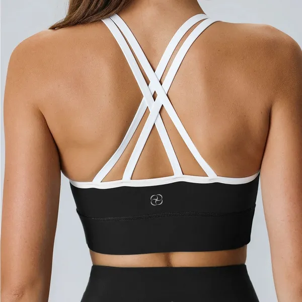 Berlook Activewear Black X Cross Lycra® Sports Bra - Image 2