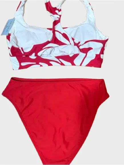 Red Floral Two-Piece Bikini Set - mixed Brand - Image 4