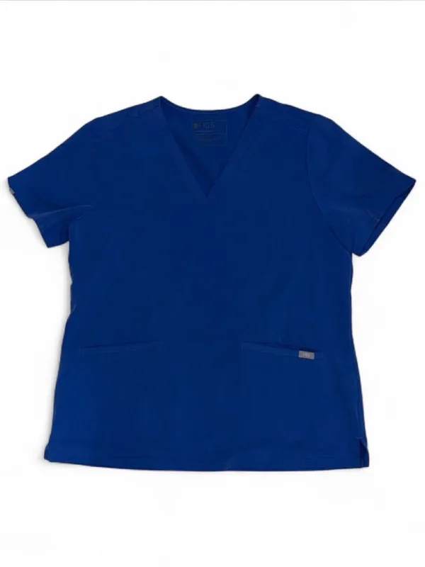 FIGS Technical Collection Blue Scrub Top Size Large - Image 3