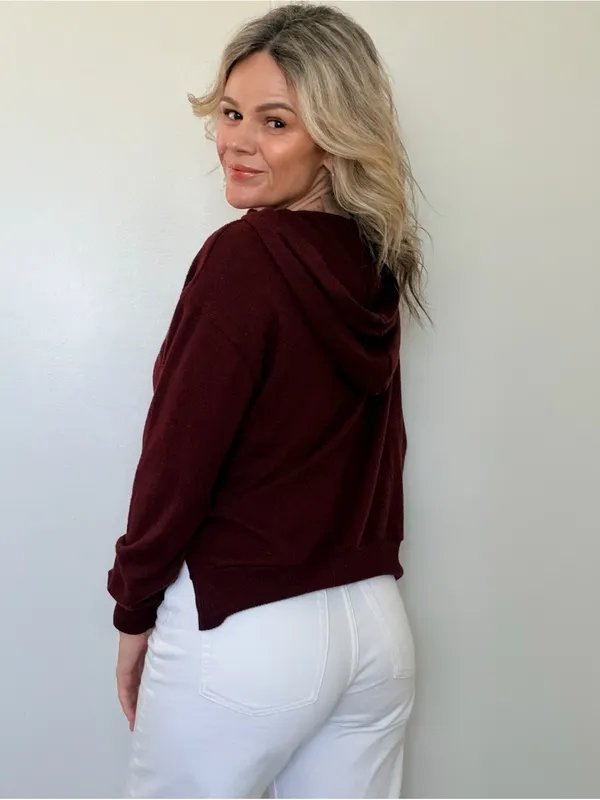 New Project Social T Burgundy Hoodie - Image 4