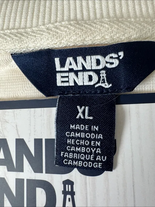 Lands' End Quilted 2-Piece Lounge Set in Cream - Image 4