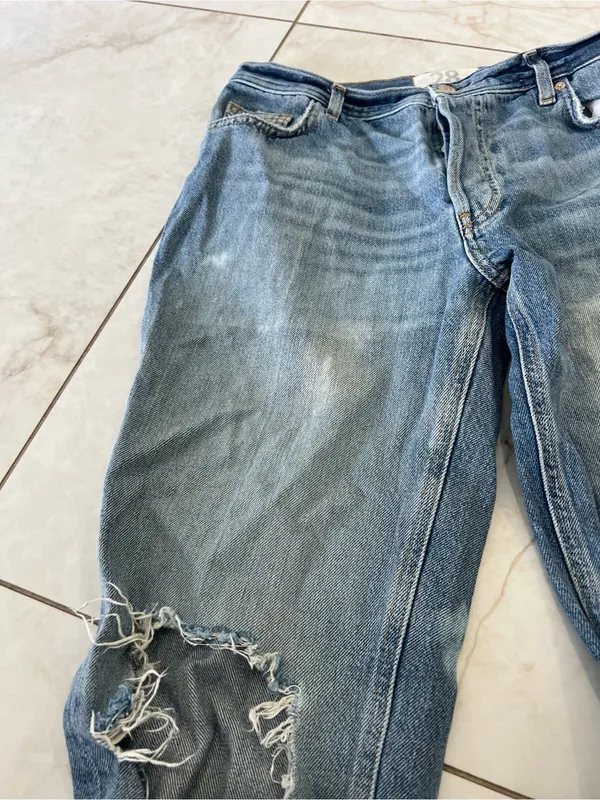 Free People Aged To Perfection Maggie Mid Rise Straight Leg Jeans Size 28 - Image 3