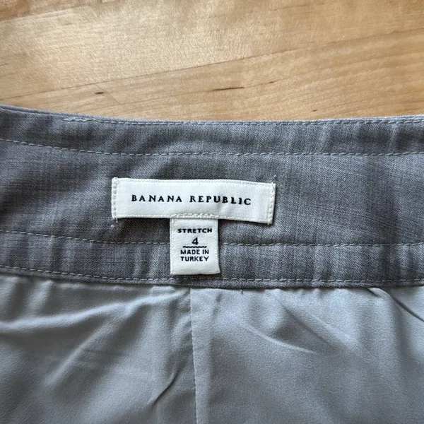 Banana Republic Stretch Wool Gray Heather Pencil Skirt, 4 - Image 5
