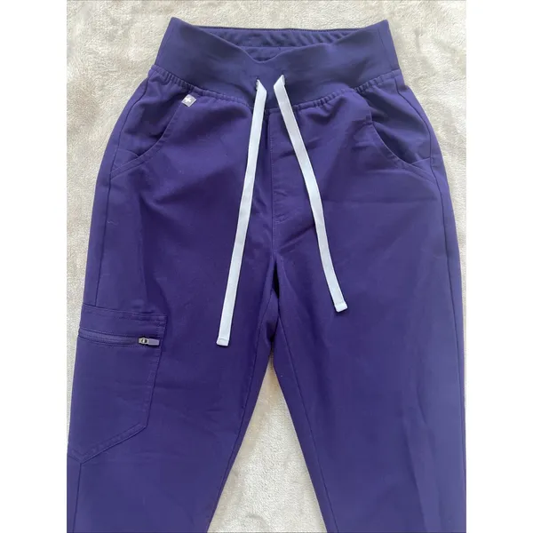 FIGS HW Zamora Jogger Scrub Pants XXS Purple Stretch Technical Collection - Image 3