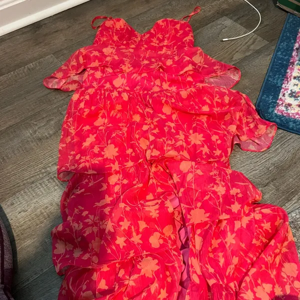 Amanda Uprichard Thaddea Maxi Dress ‎ Pink Floral Women's Dress - Image 6
