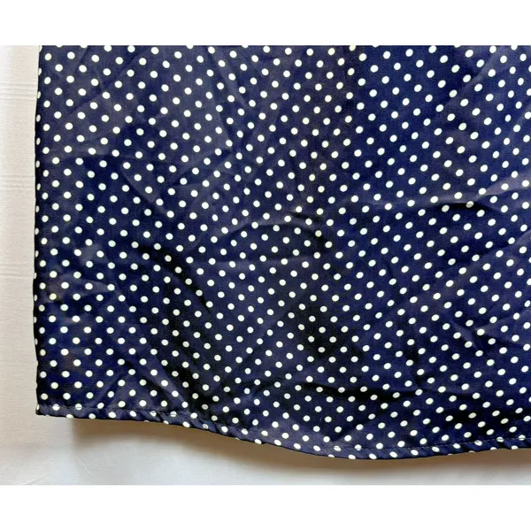 Pixley womens mirin‎ Dress blue Polka Dot Shift Tie razerBack Lined Small - Image 3