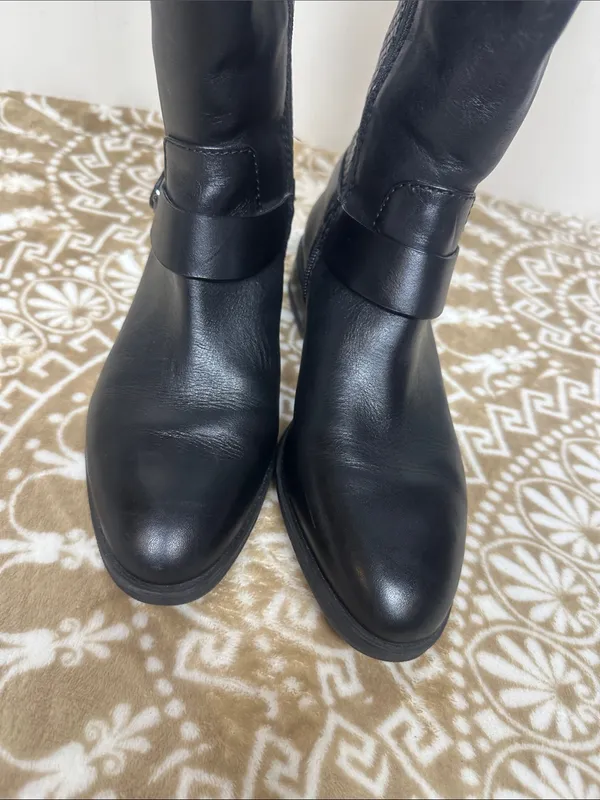 ANTONIO MELANI Black Leather Tall Riding Boots - Image 7