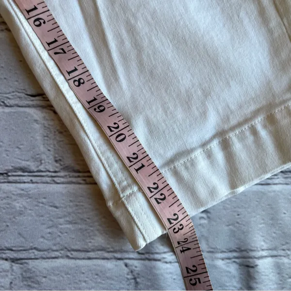 Everlane Cropped Straight Short White Denim Jeans Pants Size 4 Clean Girl Preppy - Image 6
