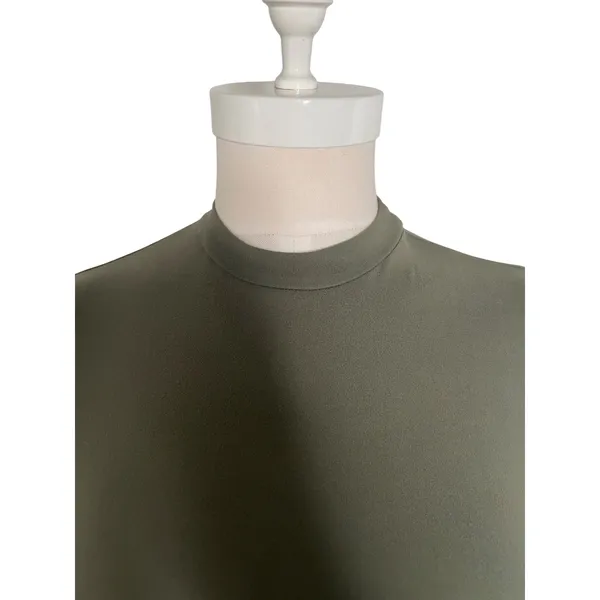 Say What? Womens Olive Green Mock Neck Short Sleeve Bodycon Dress Size S - Image 5