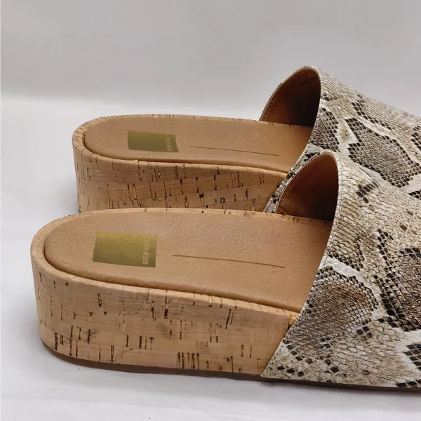Dolce Vita Womens Wedge Platform Sandals Size 10 Snake Print Y2K Boho Cork Heel - Image 4