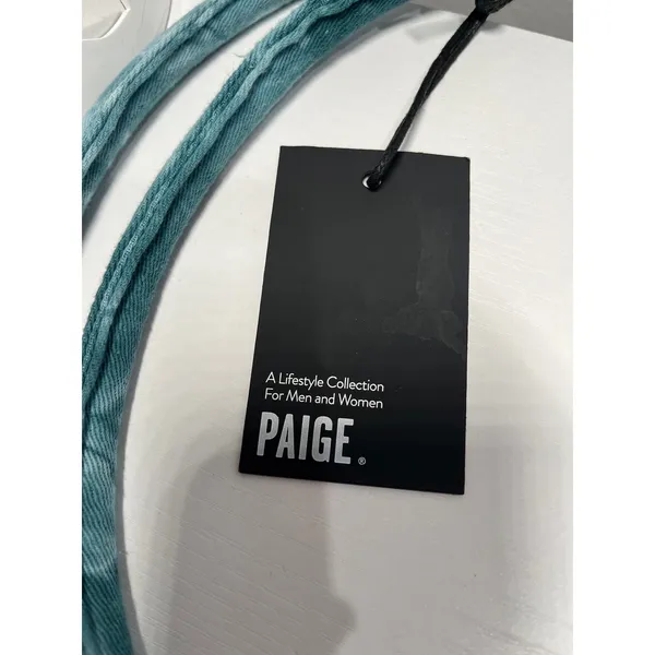 PAIGE Denim Tie Dye Logo‎ Tote Bag Teal Blue Palm Tree Graphic New With Tags - Image 3