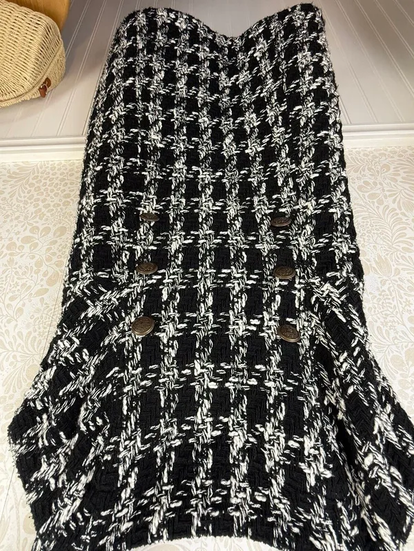 Maeve by Anthropologie Black and White Tweed Mini Dress - Size - 10 - Image 7