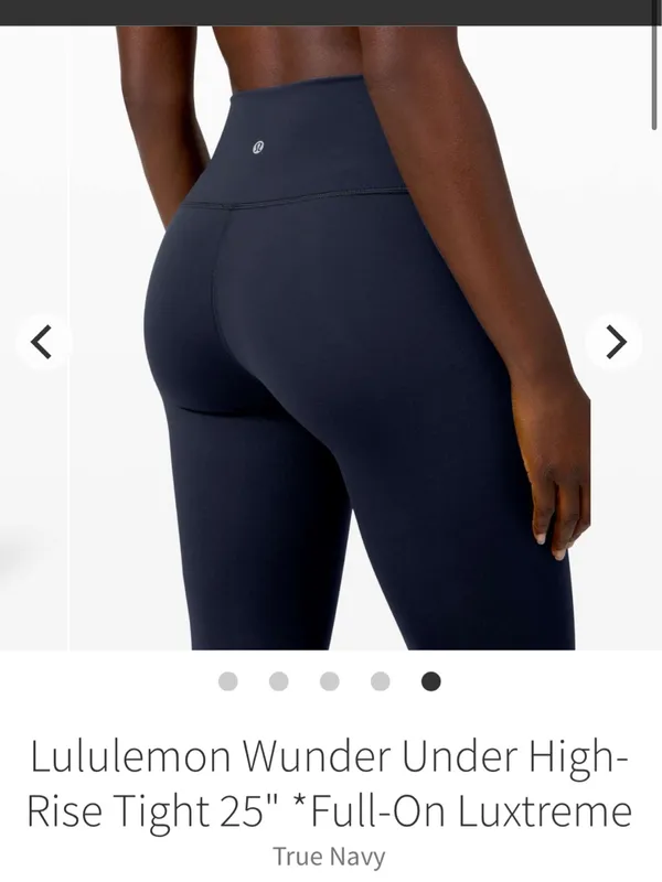 Lululemon‎ wunder under high rise legging 28” Luxtreme true navy size 2 - Image 3
