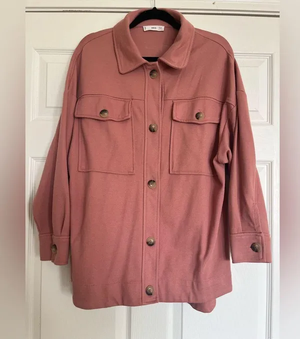 Mango Chest-Pocket Cotton Overshirt - Image 6