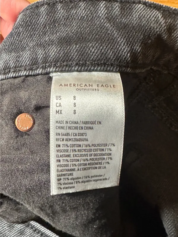 American Eagle Shorts Highest Rise Black Jean 90s Boyfriend Shorts 8 - Image 4