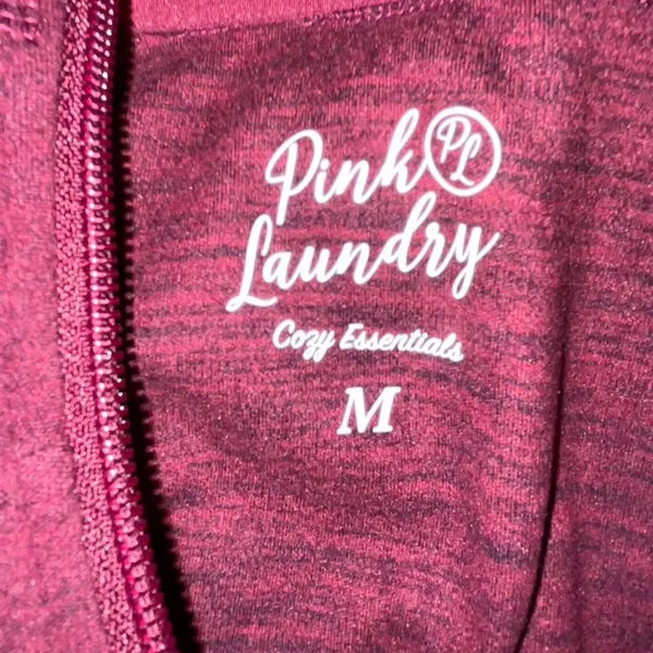 Pink-violet Women's Burgundy and Red Hoodie Zip-Up Medium Sweatshirt Jacket Y2K - Image 6