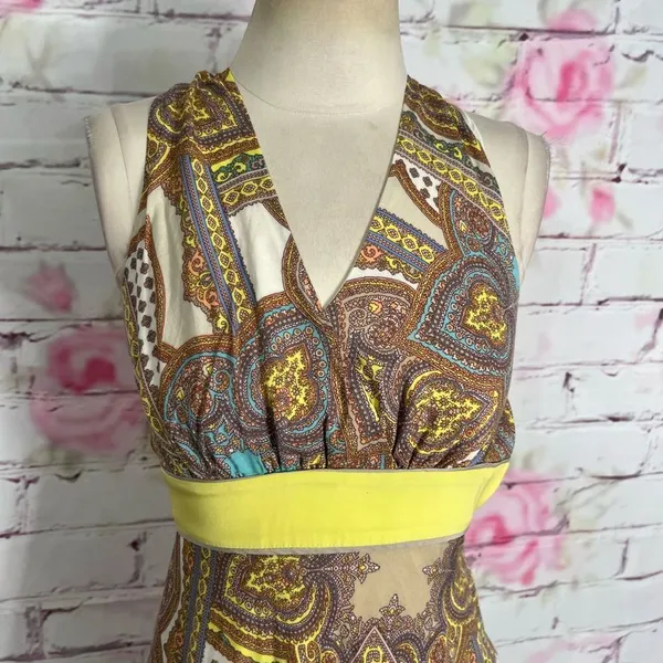 🔥5 for $25 sale🔥 Antonio Melani silk bohemian print asymmetric night out dress - Image 3