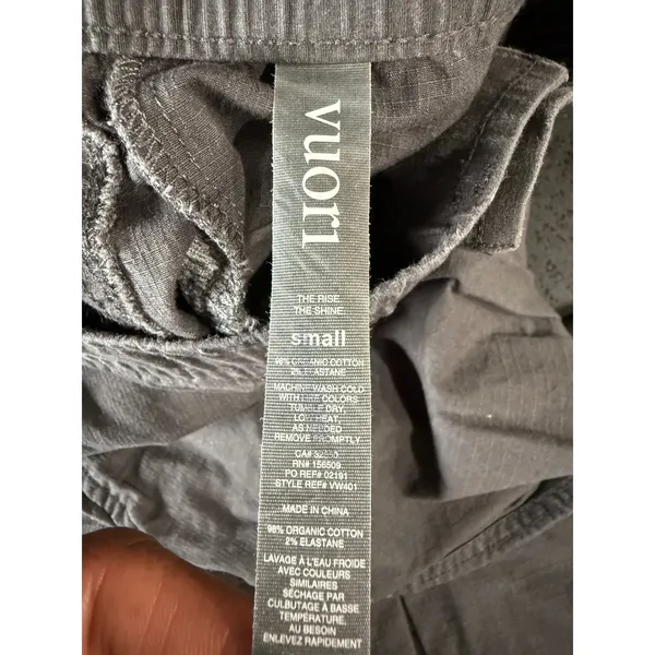 Vuori Women‎ Ripstop Pants Charcoal Grey Organic Cotton Stretch VW401 Small - Image 4