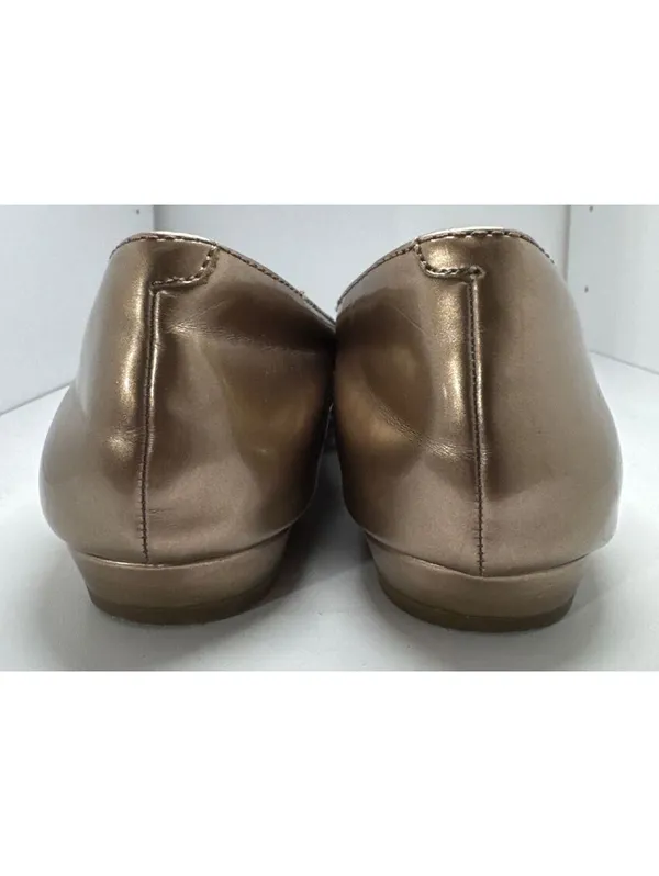 Anne Klein Bronze Ballet Flats with Chic Gold Buckle - Size 8 - Image 6