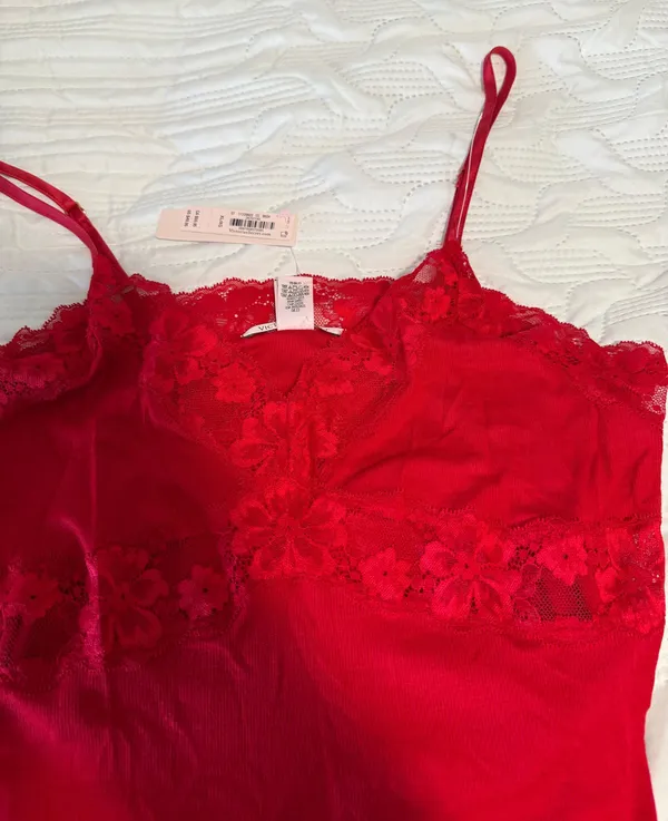 Victoria's Secret NWT Lace Red Tank Top - Image 2