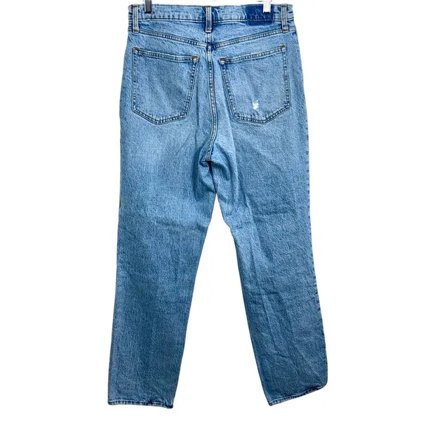 Abercrombie & Fitch The 90s Straight Ultra High Rise Blue Denim Jeans Size 30 10 - Image 2