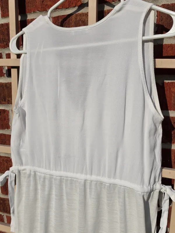 Zara White Maxi Swim Coverup Small - Image 9