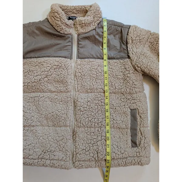 PacSun x Playboy Womens Sherpa Cropped Full Zip Jacket Sz M/L Gorp Chunky Y2K - Image 3