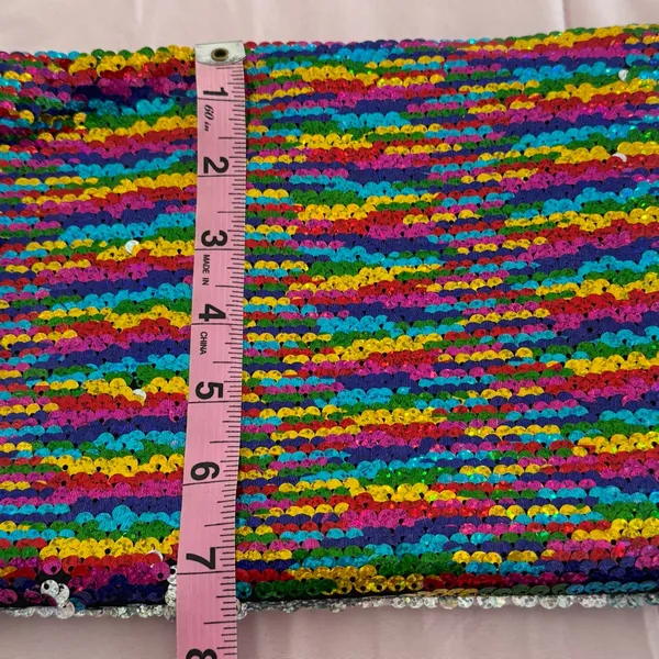 NWT Chloe Alexis Multicolor Sequin Clutch cosmetic bag size 10x7 boho maximalist - Image 5