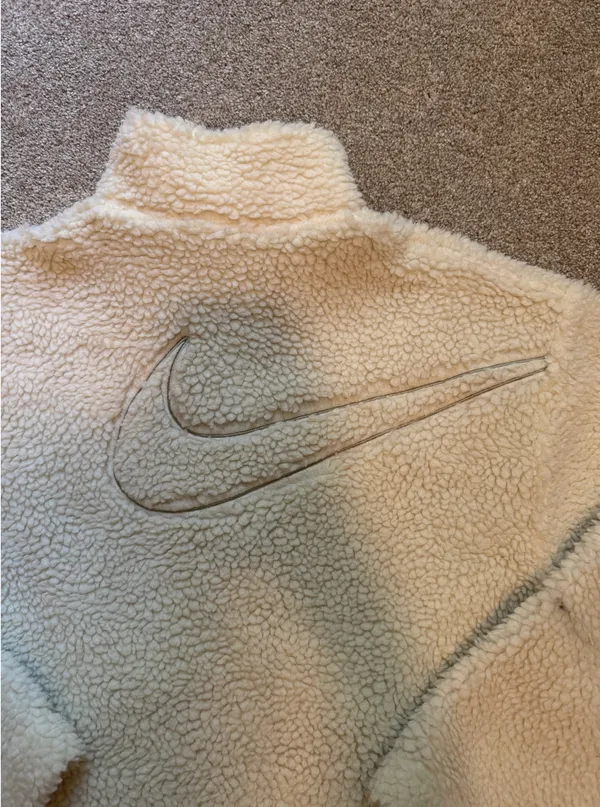Nike Vintage Sherpa Zip Up Logo Jacket - Image 4