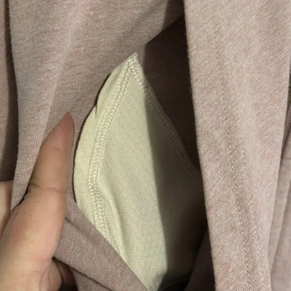 Lululemon Cropped Zip Hoodie Heathered Mauve Thumbhole Yoga Jacket Women’s 10? - Image 4