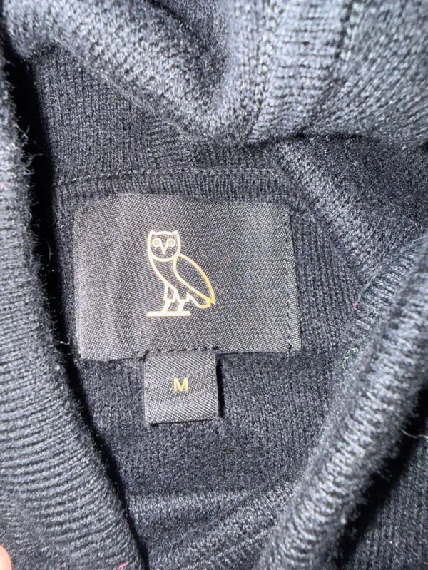 OVO Women Knit Hoodie Cotten Cashmere Blend Pullover Owl Size M - Image 7