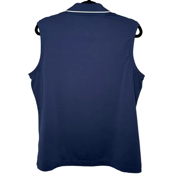 Vineyard Vines Performance Polo Shirt Size M Blue Sleeveless Tank Golf Tennis - Image 4