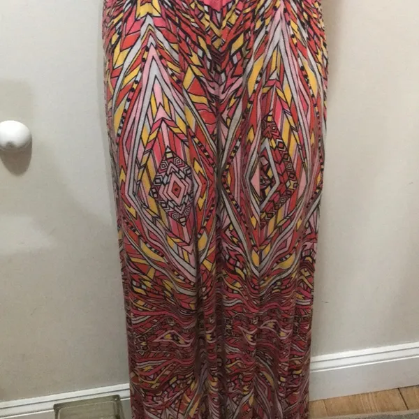 - Felicity and Coco Summer maxi dress size M Orange and yellow Art Deco - Image 5