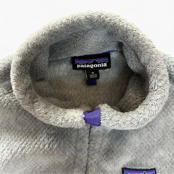 Patagonia Re-Tool Vest Women’s M Gray Purple Fleece Gorpcore Outdoor Hiking - Image 3