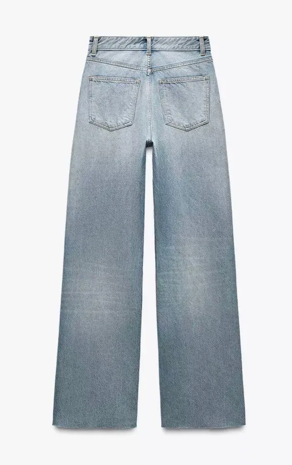 Wide Leg High Rise Jeans - Image 4