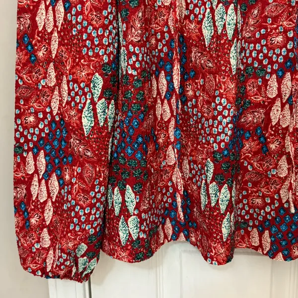 LOFT Long Sleeve Printed Split Neck Blouse - Image 3