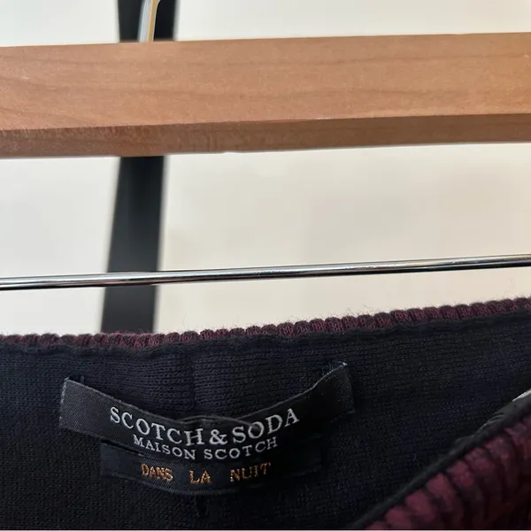 Scotch & Soda Dans La Nuit Fitted Ribbed Knit Skirt Side‎ Stripes Bodycon Size M - Image 6