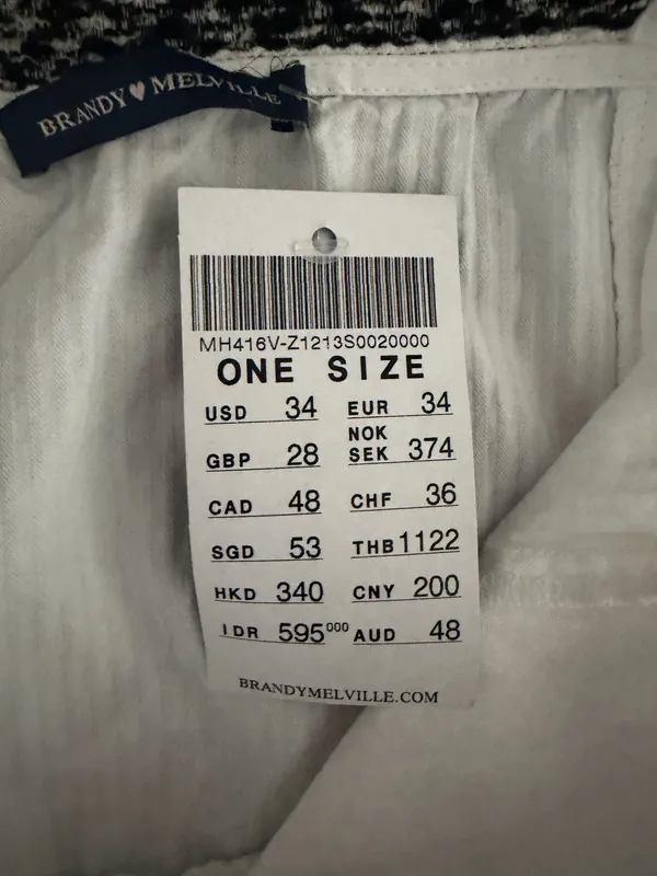 NWT Brandy Melville Tiana White Cotton Mini Dress One Size. - Image 9