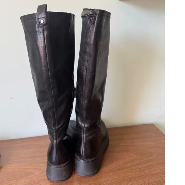 Vince Camuto 8.5 Leather Nettrio Knee High Riding Boot Chunky Plaform Biker 90s - Image 4