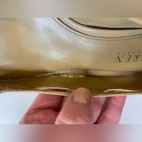 Lauren Ralph Lauren Y2K Vintage Style Tan‎ Kitten Heel Pumps Size 6.5 - Image 8