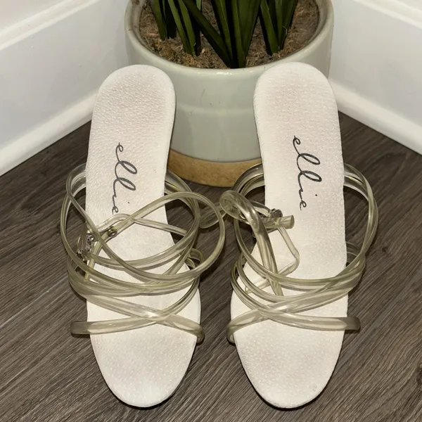 Ellie‎ Platform Clear Strap Heels - Image 3